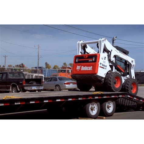 flatbed truck for hauling skid steer|skid steer trailers.